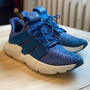 Bright blue Adidas sneakers